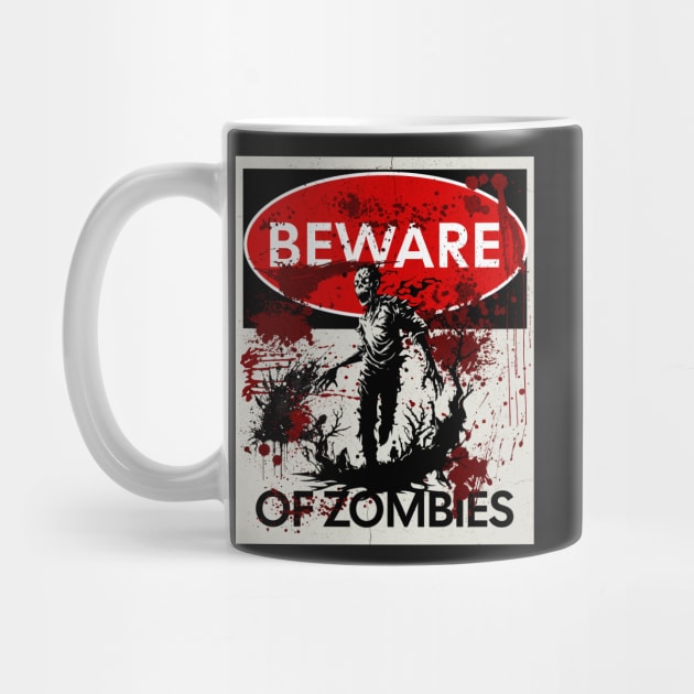 Beware of Zombies Sign by HolidayBug